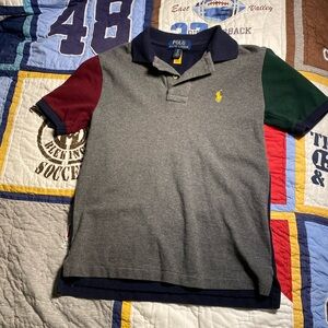 Polo Ralph Lauren Boys, short sleeve color block polo shirt.